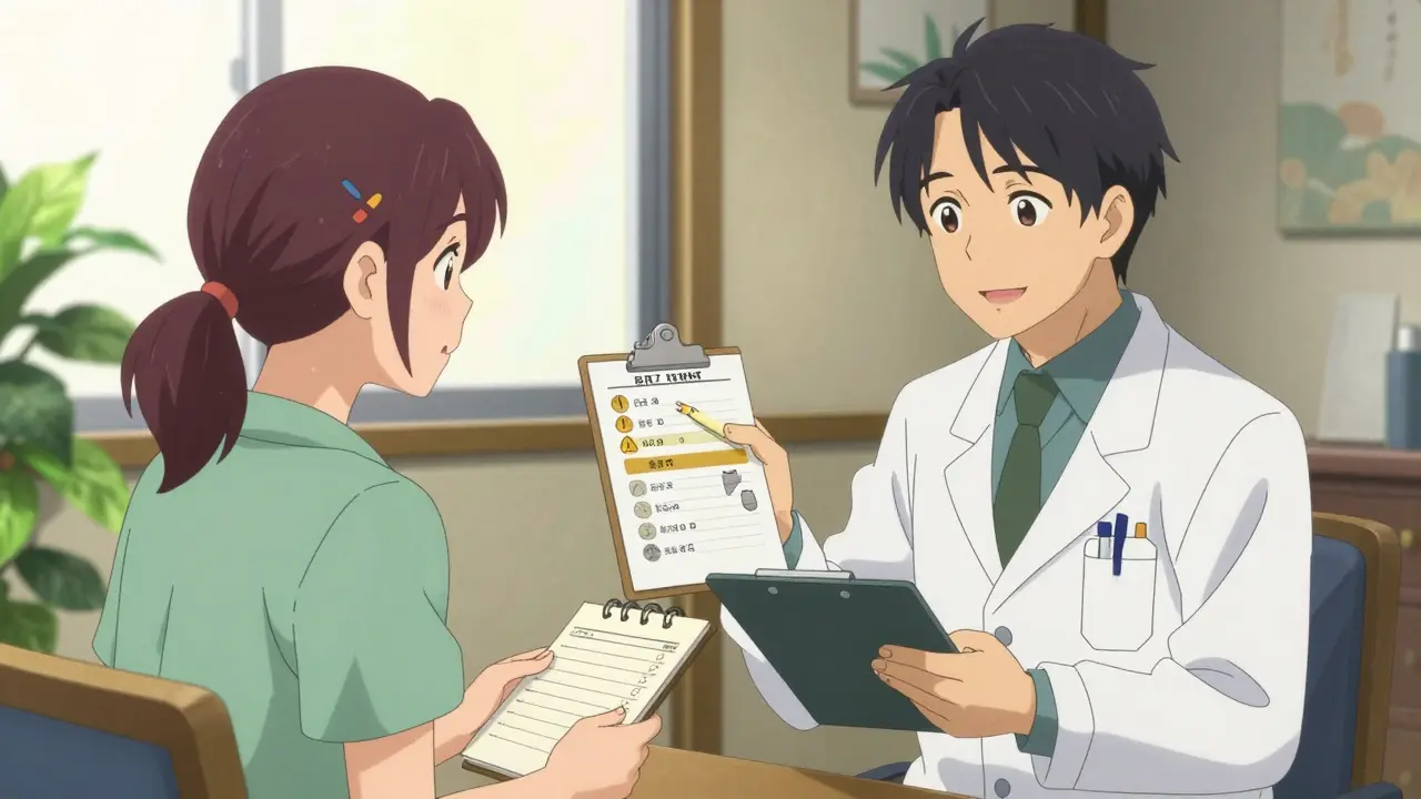 Doctor and patient reviewing safe antibiotic options together