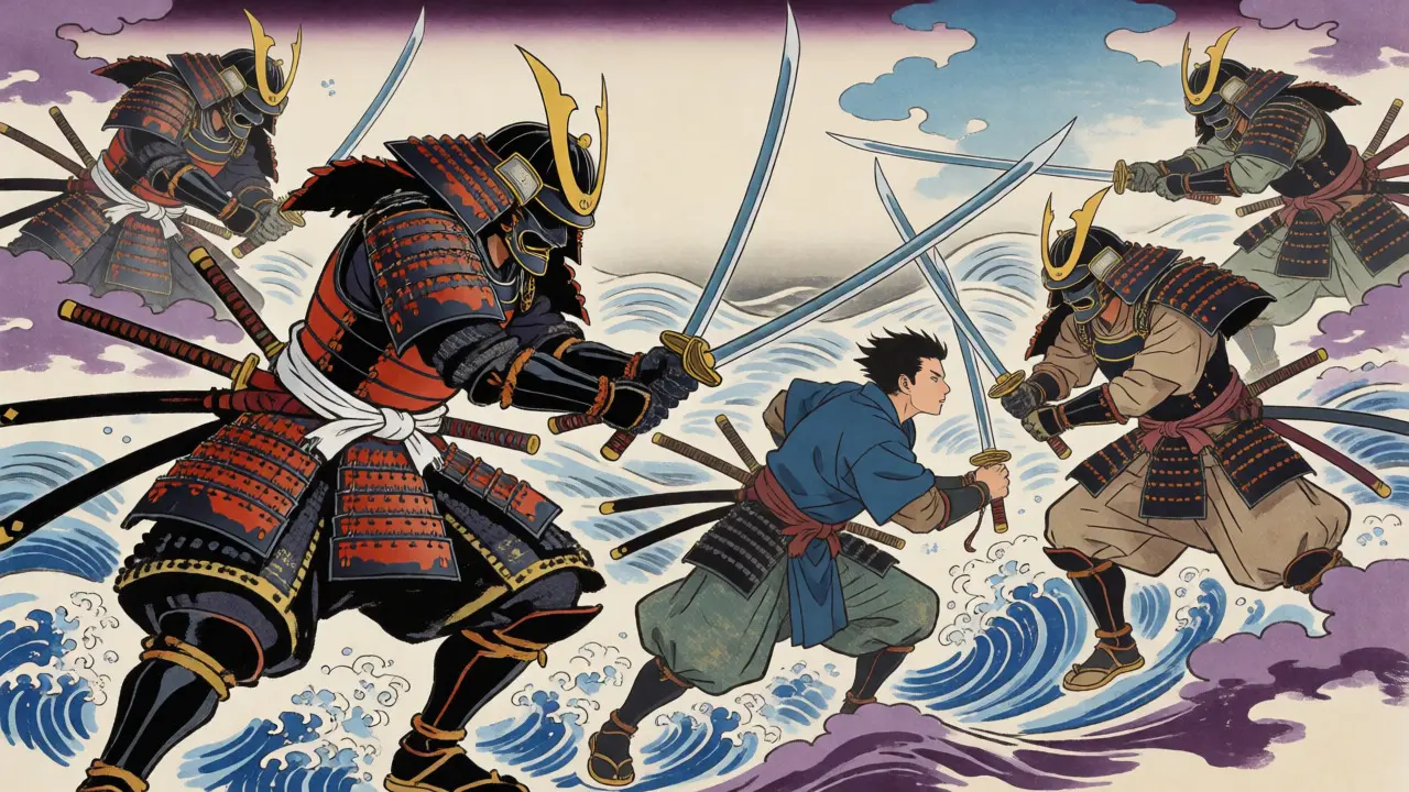 Samurai blocking enzymes in anime bloodstream